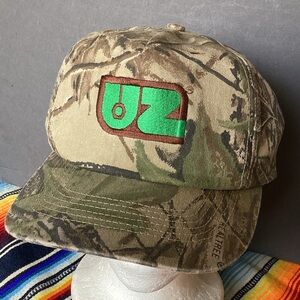 Vintage graffiti UZ engineered products SnapBack camo hat made in USA